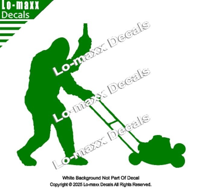 Sasquatch Lawn King: Beer and Blades Lawn Care Edition Die-Cut Vinyl Decal