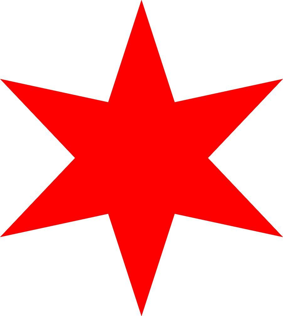 Star Shape 6 Point Vinyl Decal Car Bumper Sticker 6pt Star Wall Art Laptop Label