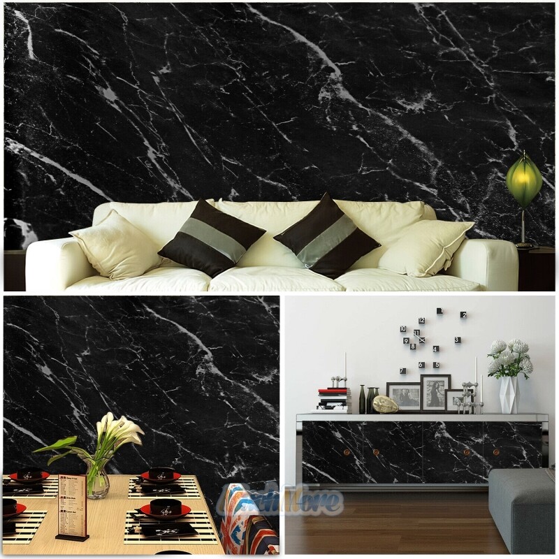 9.9ft Marble Granite PVC Wallpaper Vinyl Wrap Film Peel & Stick Home Kitchen USA