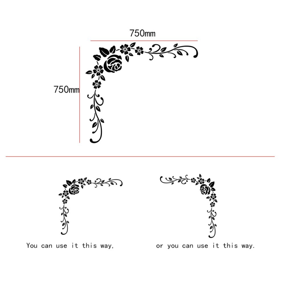Wall Sticker Wall sticker Flower Art Decor Living Room Removable Acrylic