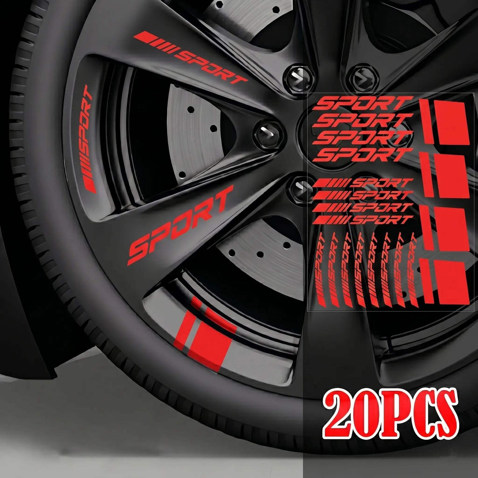 Universal Sport Vinyl Rim Decals – 20-Piece Performance Wheels