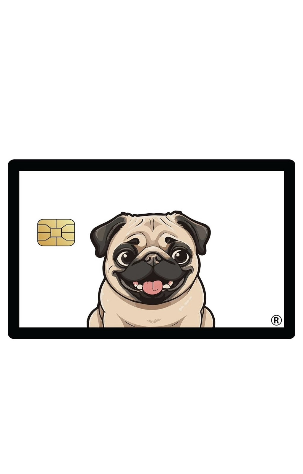 Cute Pug Puppy Dog Credit / Debit Card Skin Stickers