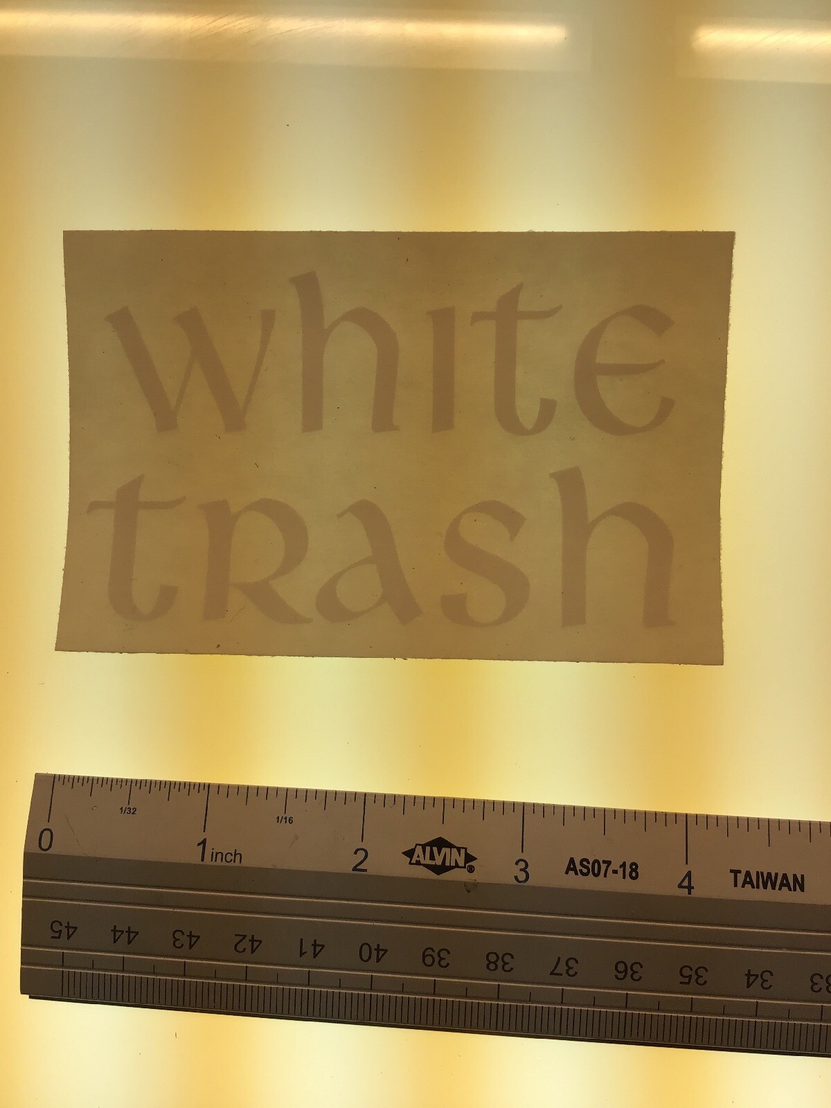White Trash – WHITE – Vinyl Sticker Decal – Y7-2.776