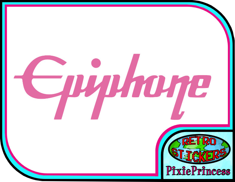 Epiphone Guitar Bass Logo Vinyl Sticker Flight Case Car Truck Wall Window Music