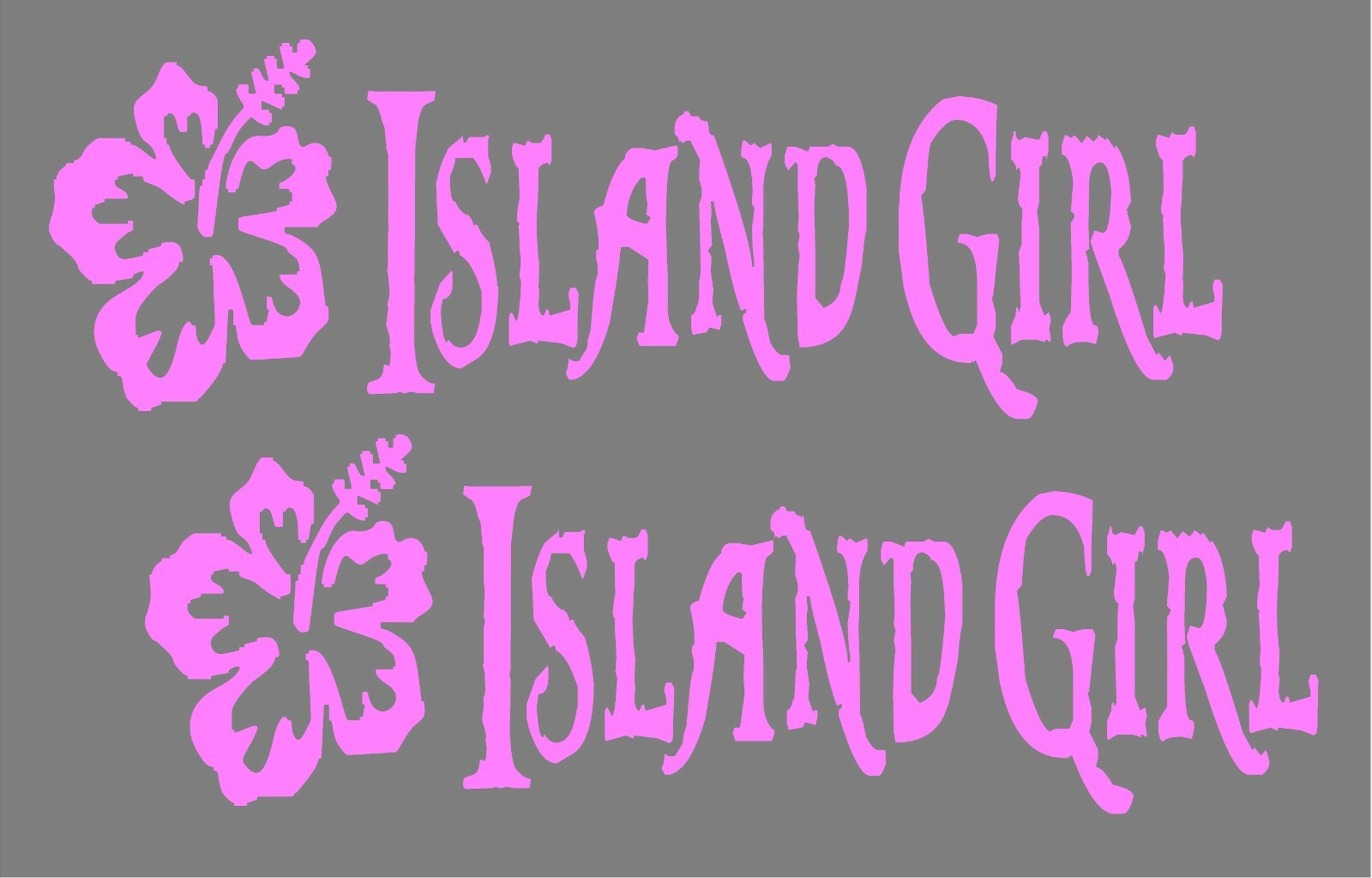 Island Girl Decal Set of Two Car Truck Window Vinyl Decals Beach Sticker