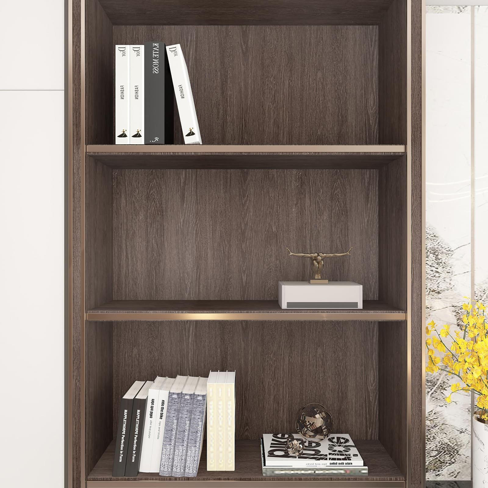 Dark Brown Wood Grain Paper Black Walnut Textured Peel and Stick Wallpaper 16…