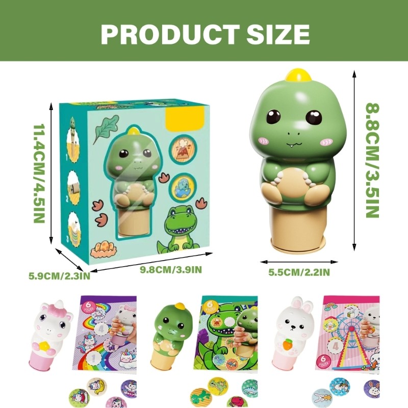 Colorful Cartoon Stickers Toddlers Fine Motor Skill Stamp Stickers Activity Book