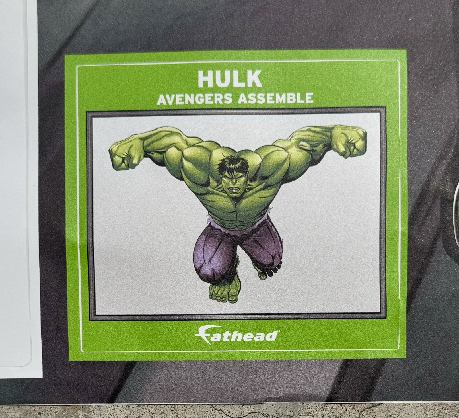 Marvel Avengers Hulk Fathead Giant Wall Decal 75” x 50” 2015 Complete Pre-Owned