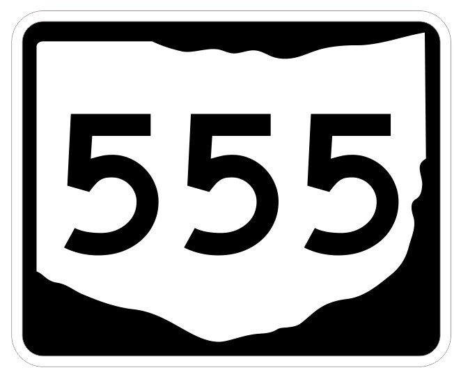 R7161 Ohio State Route 555 Highway Sign Road Sign