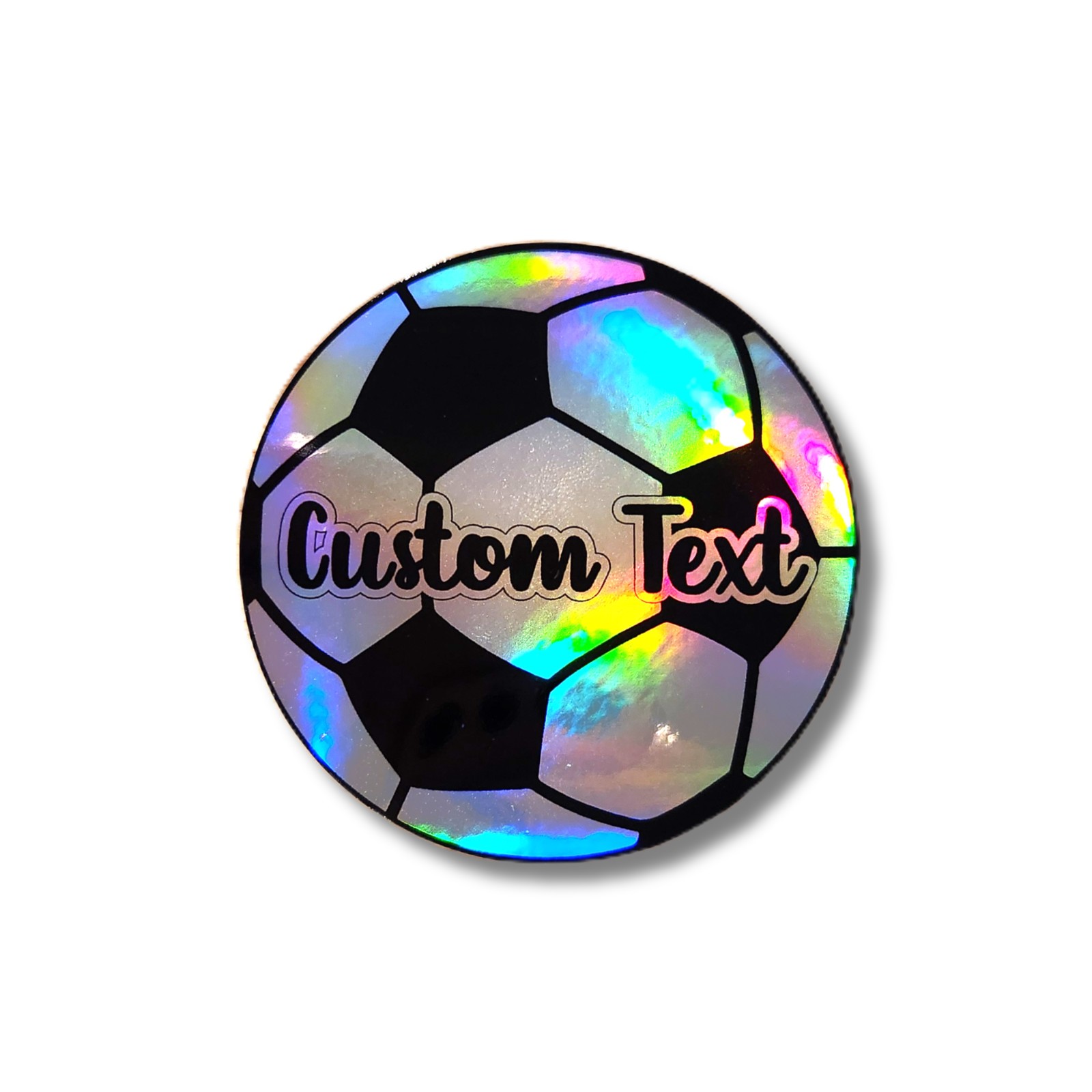 Custom Soccer Name Sticker – Personalized Round Decal, Sports Team Gift