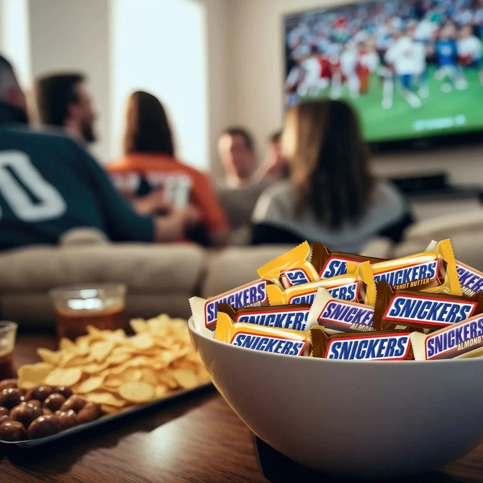 Fun Size Football Chocolate Bars Variety Pack, Party Size – 24.02 Oz Candy Bag