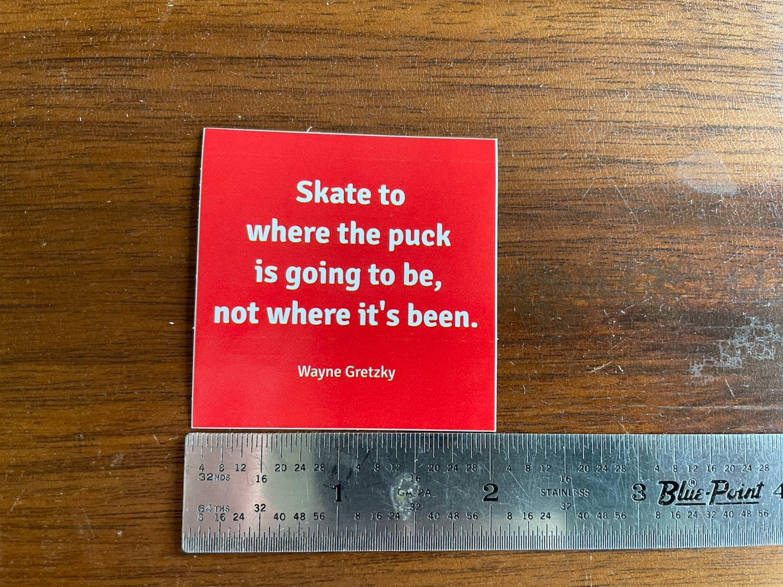 (10) Wayne Gretzky Quote Stickers 2”x2” “Skate To Where The Puck Is Going To Be”