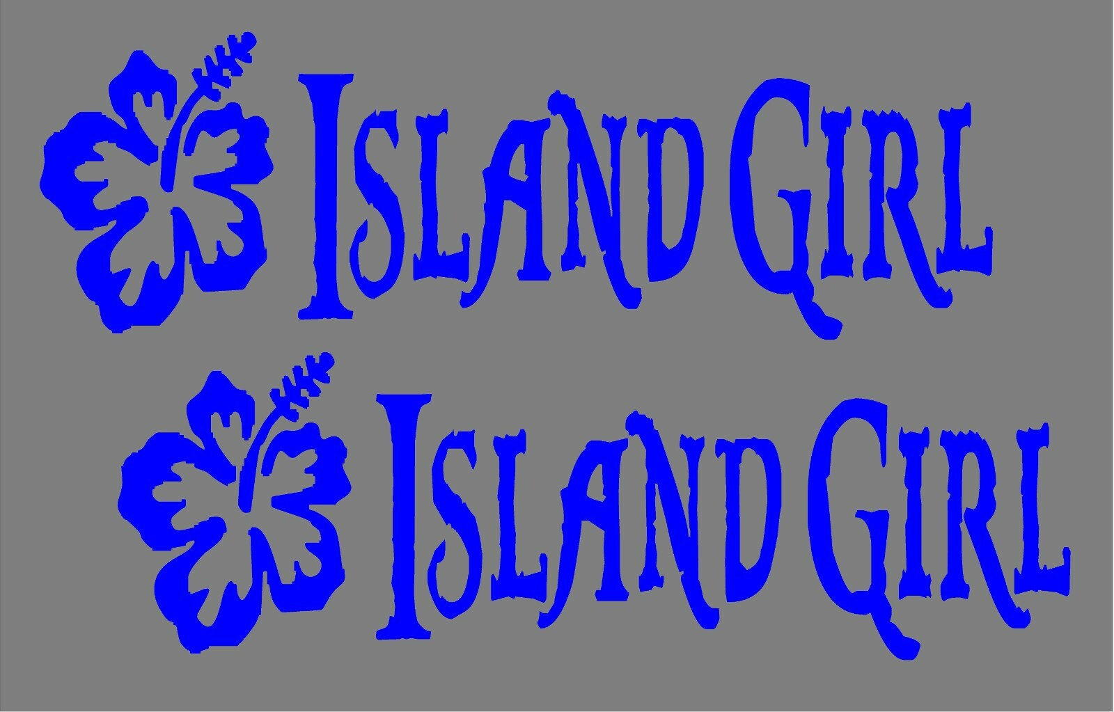 Island Girl Decal Set of Two Car Truck Window Vinyl Decals Beach Sticker
