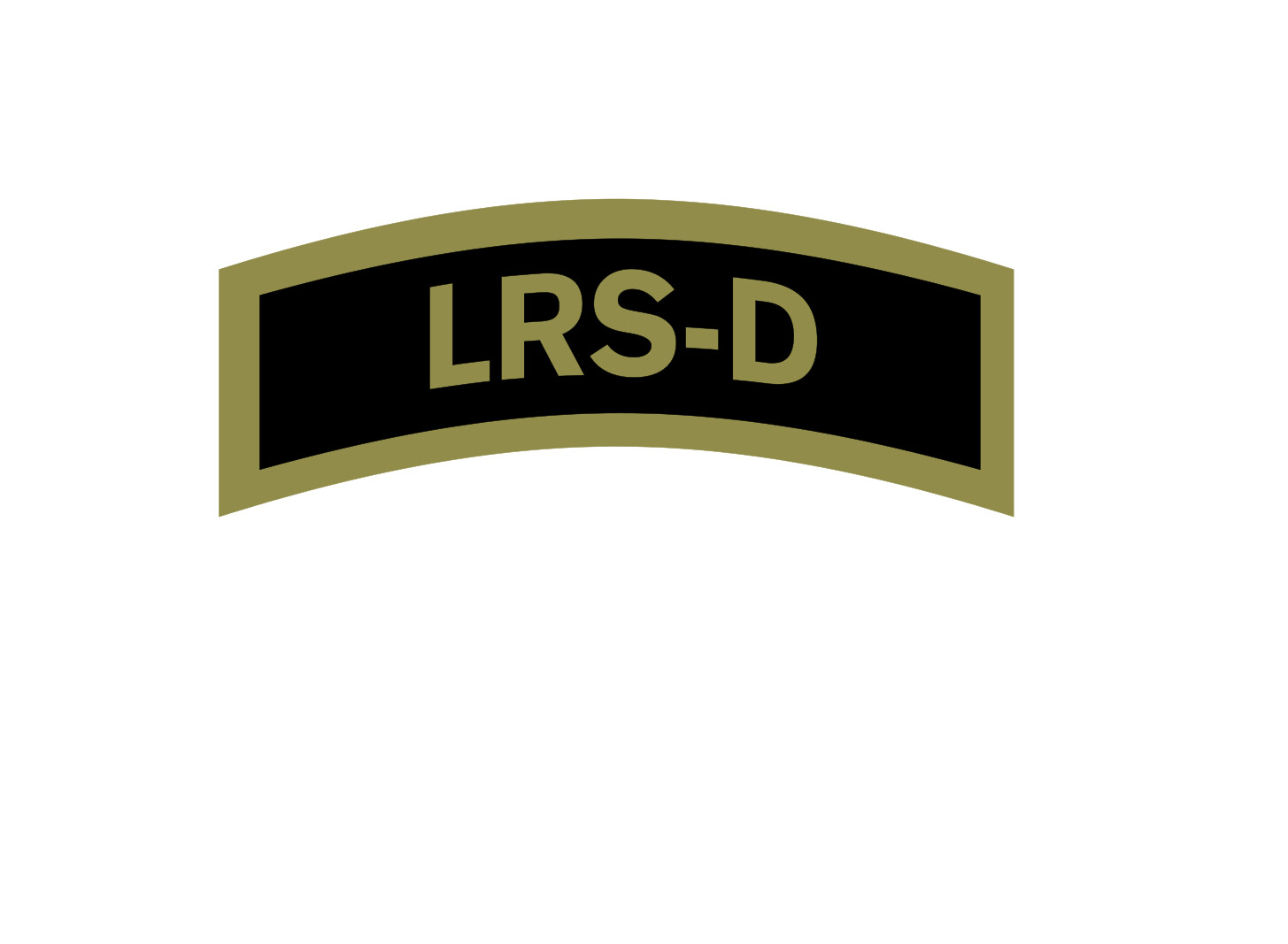 LRS-D Tab Car Vinyl Window Decal/Sticker Olive/Black