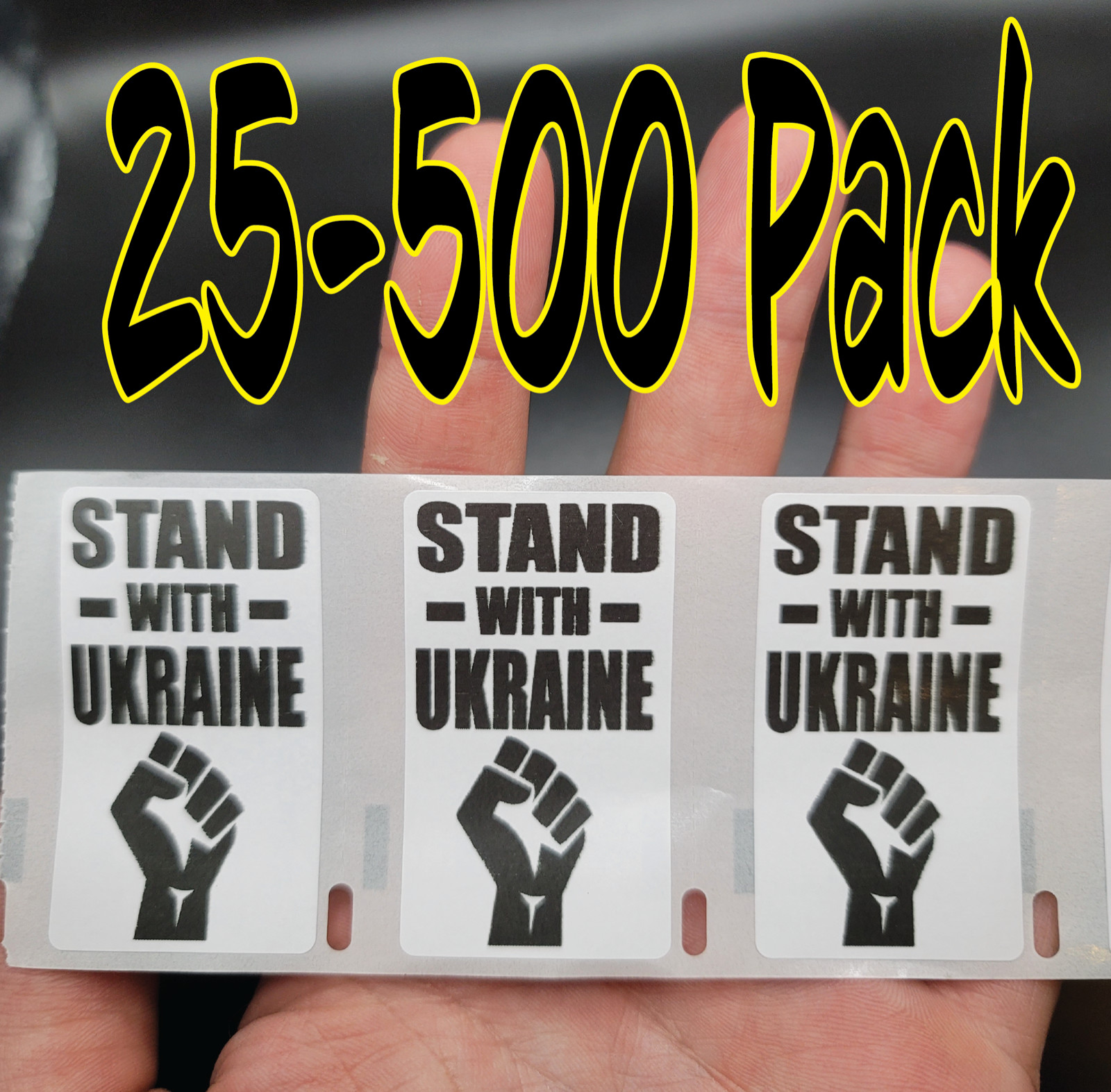 STAND WITH UKRAINE 25-500 Pack stickers Political movement Russia pray support
