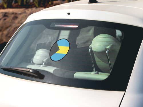 Bahamas Flag Circle Sticker Decal