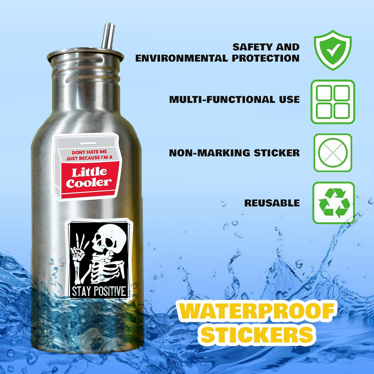 73 Pcs Funny Stickers for Adults Dirty Humor, Water Bottles Waterproof Cool Stic