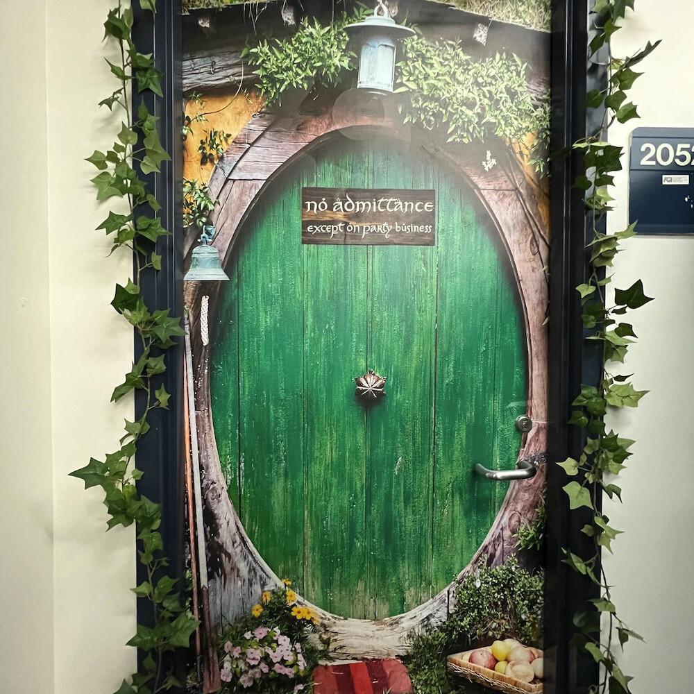 Hobbit House Door Mural Sticker, Laminated Cover, Wrap, Decal, Peel'n'Stick
