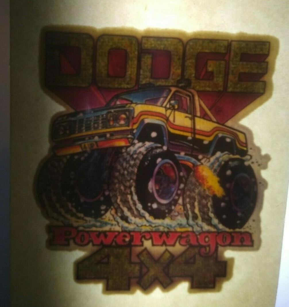 Monster Trucks Screamin Gleamin Glitter Iron-On Transfer Decal Donruss 1970s