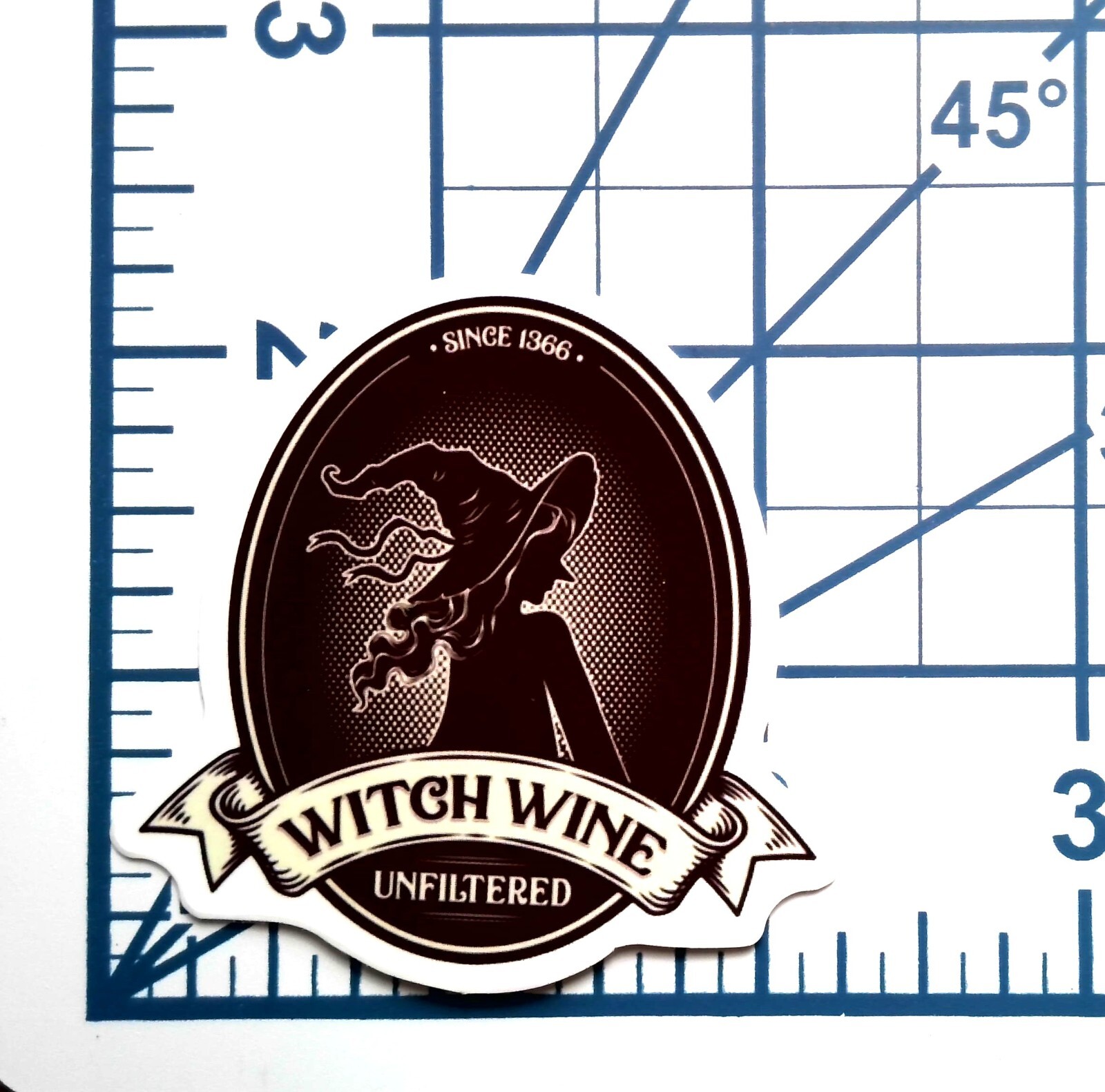 Witch Wine Sticker Vinyl Die Cut Unfiltered Gothic Brewing Magic Decal