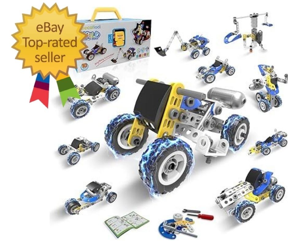 Toys for 5 6 7 8+ Year Old Boy,10 in 1 Electric Building Toys for Kids A…