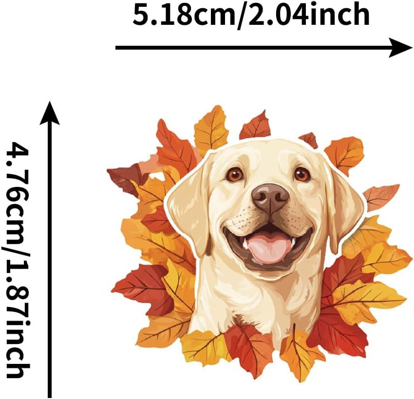 50PCS Cute Golden Retriever Stickers – Kawaii Dog Vinyl for Water Bottles & Scra