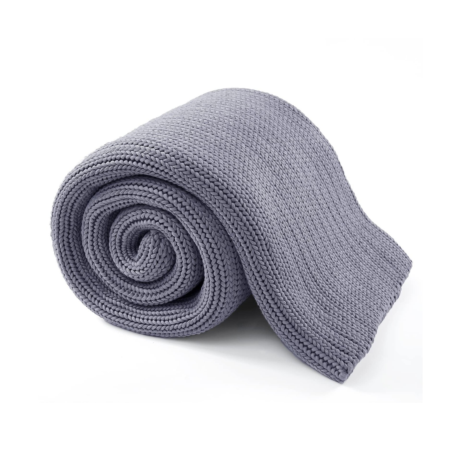 Guohaoi Knitted Weighted Blanket for Adults (Light Grey 60"x80"… USA FAST SHIP