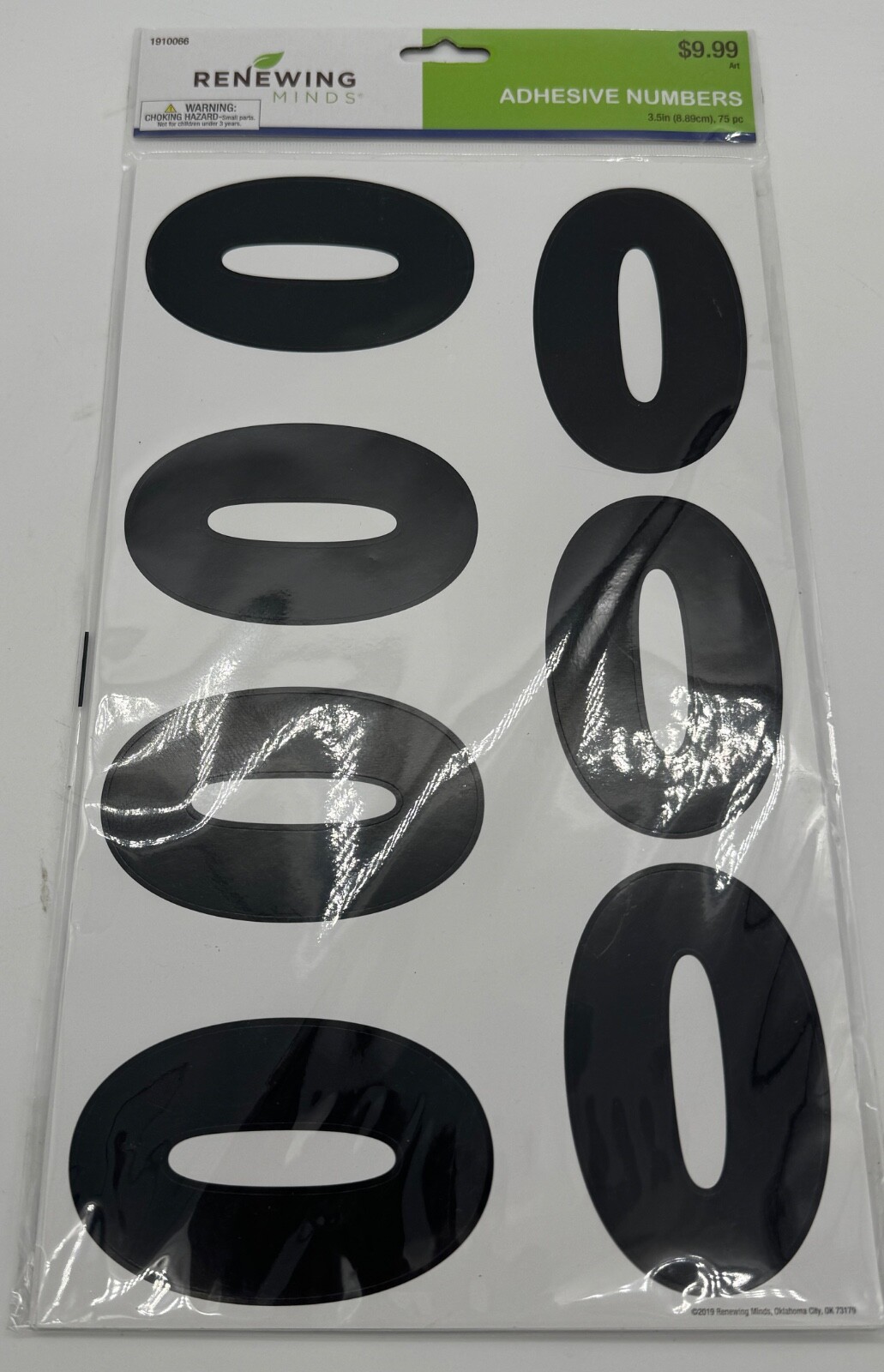 Renewing Minds Adhesive Numbers 3.5 Inch Black Craft DIY Numbers