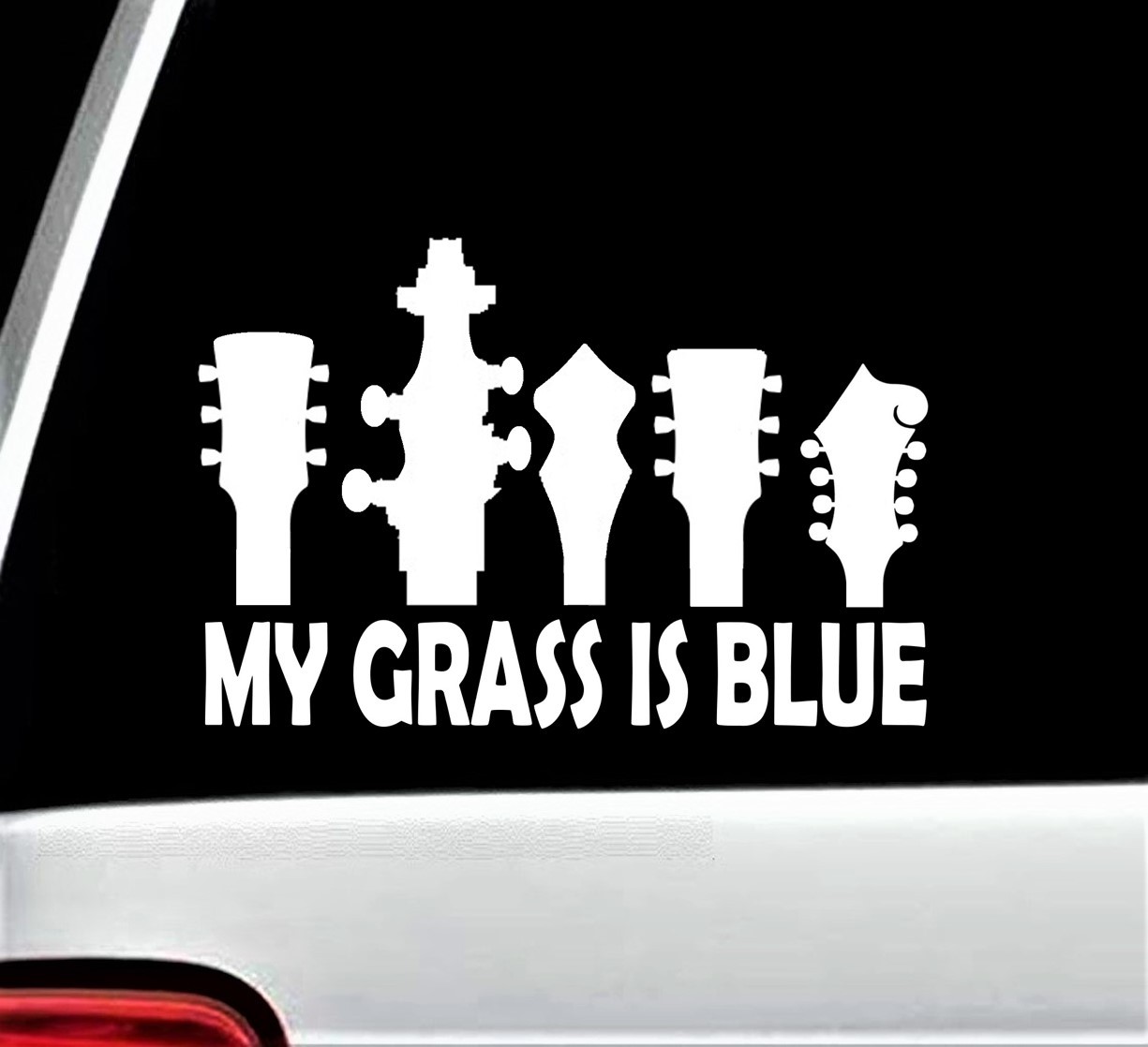 Bluegrass Music Guitar Bass Banjo Mandolin Decal Sticker for Car Window BG 254