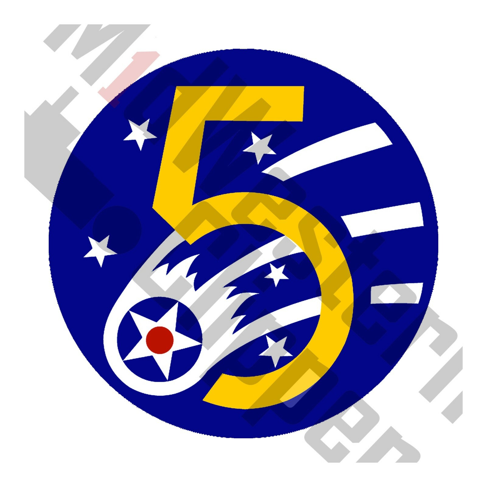 8 5th Air Force patch decals. 2×1"+2"+3"+4" stickers. USAAF USAF WWII. 2 styles