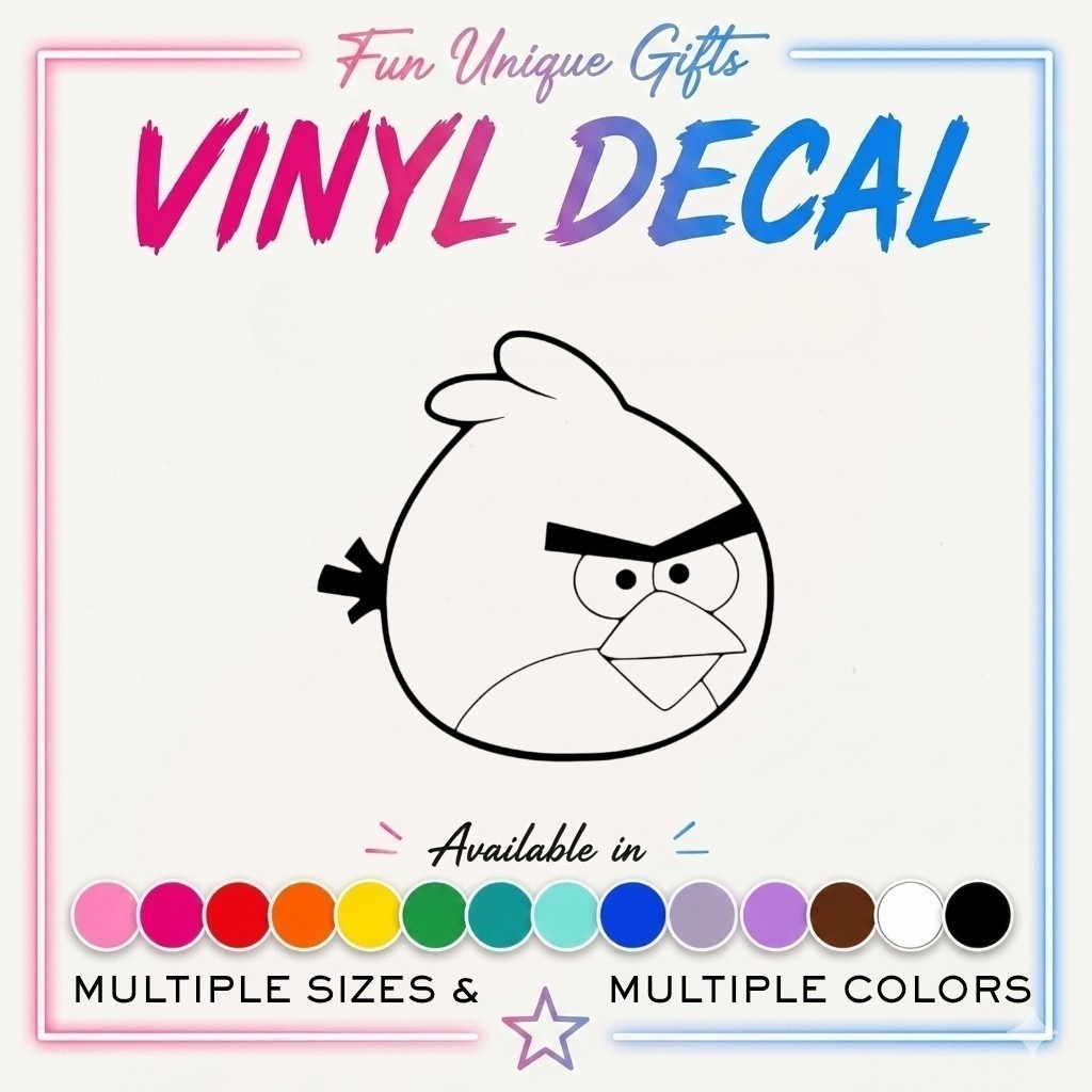 Angry Bird Vinyl Decal Sticker -Multiple Colors & Sizes- SHIPS FREE!