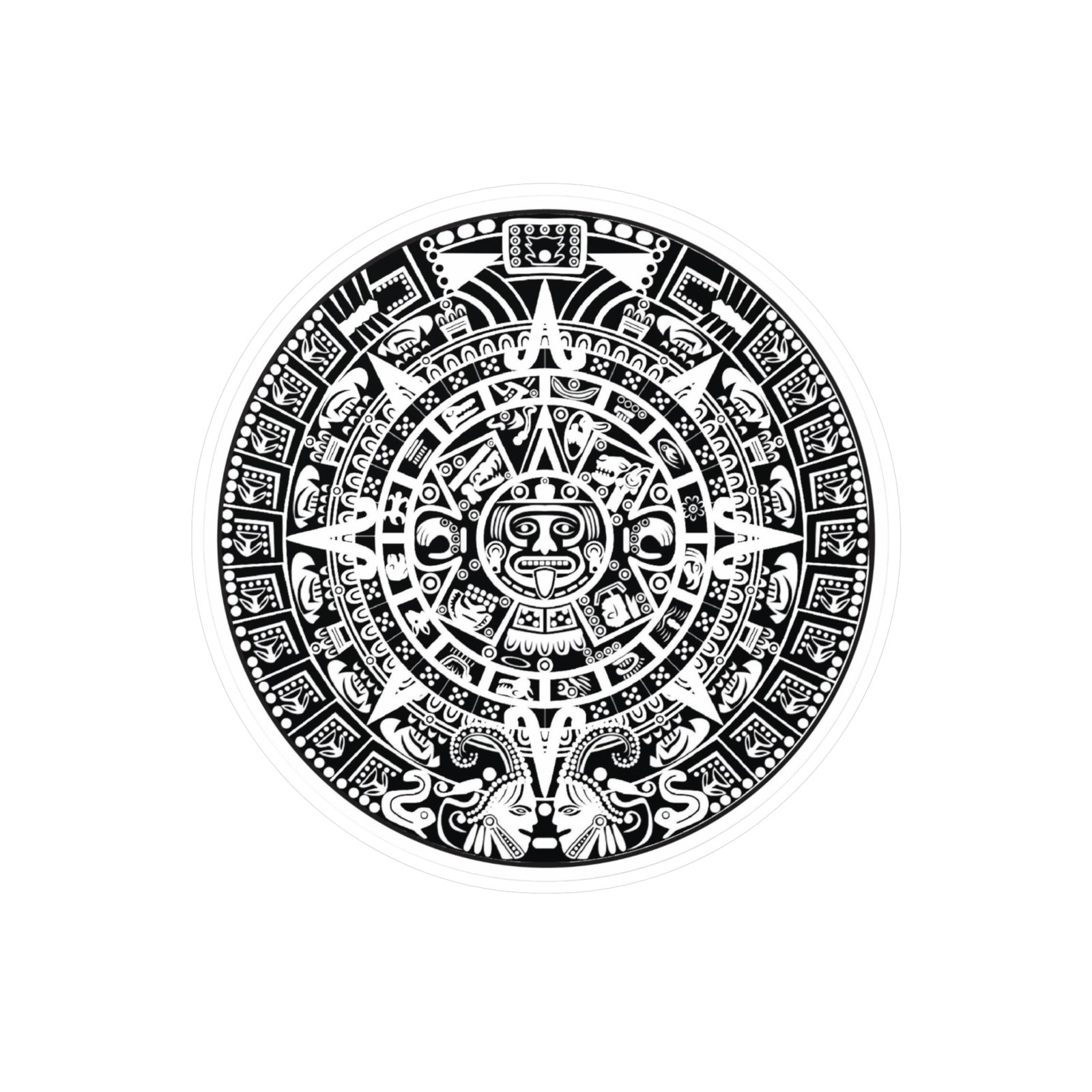 Maya Mayan Calendar Mexico Aztec Calendar Vinyl Sticker | Kiss-Cut Decal
