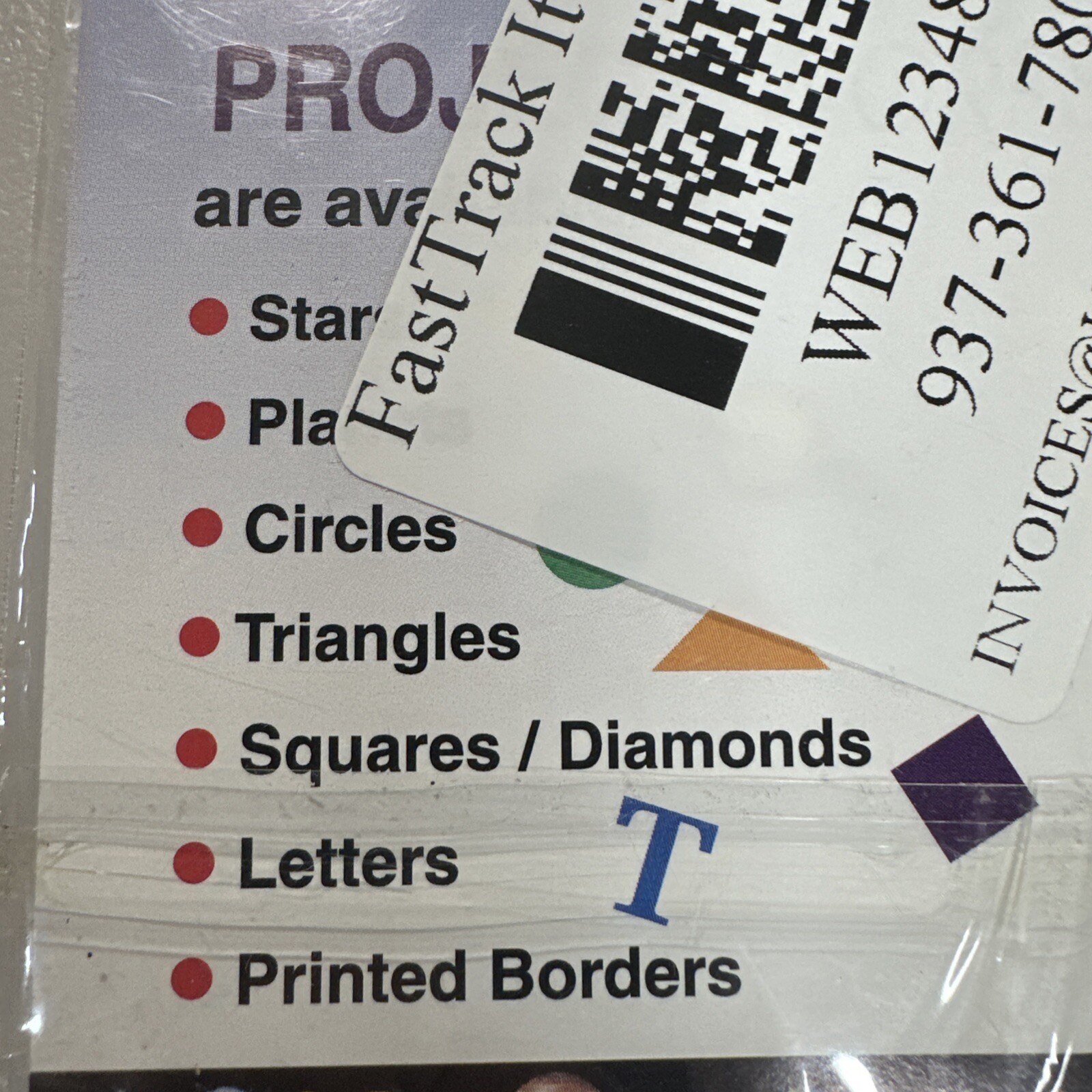 Blue Vinyl Shapes Royal Brites Project Works 2" 25 Ct