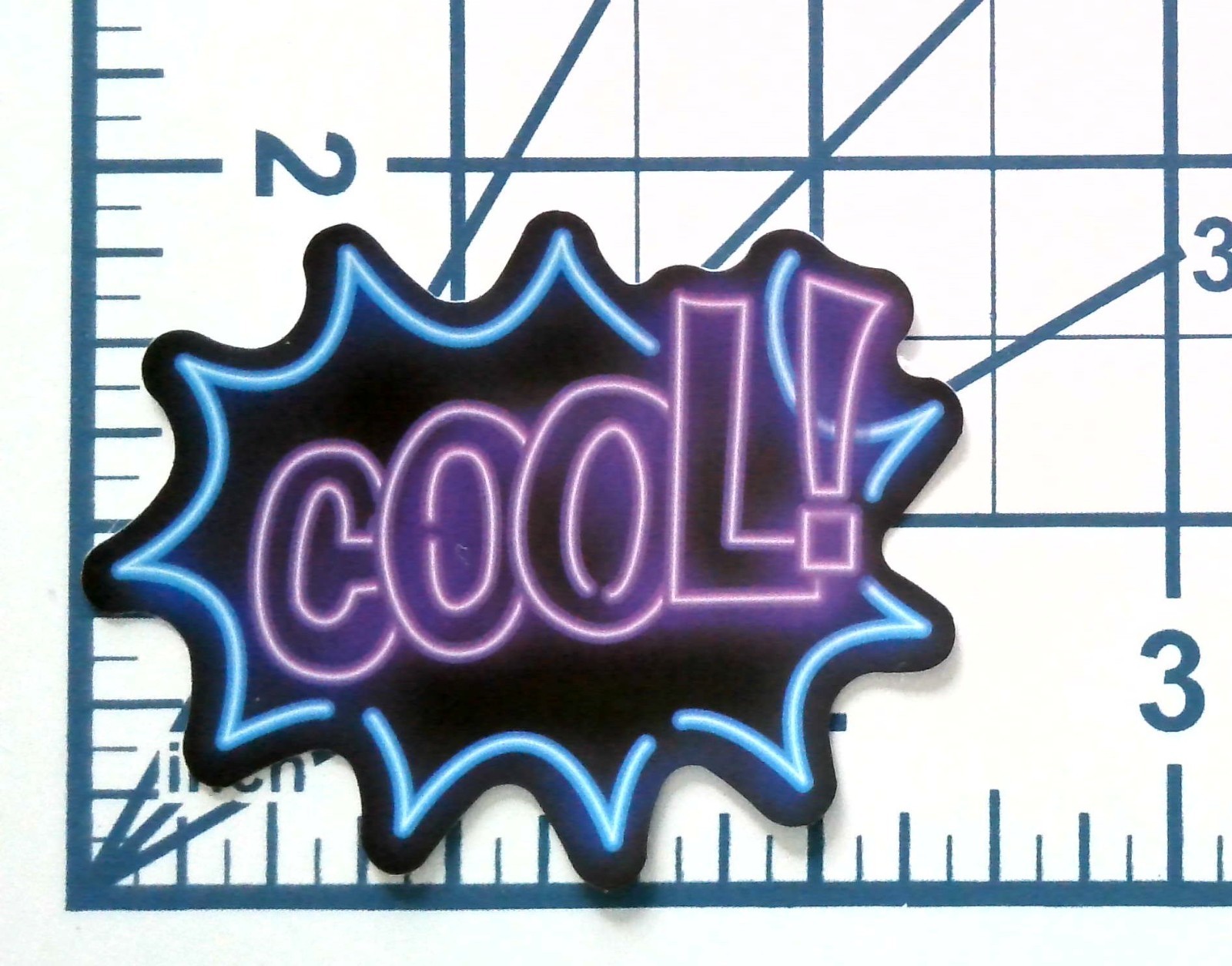 COOL Neon Sticker Die Cut Vinyl Decal Pop Art Speech Bubble Rad Laptop Journal