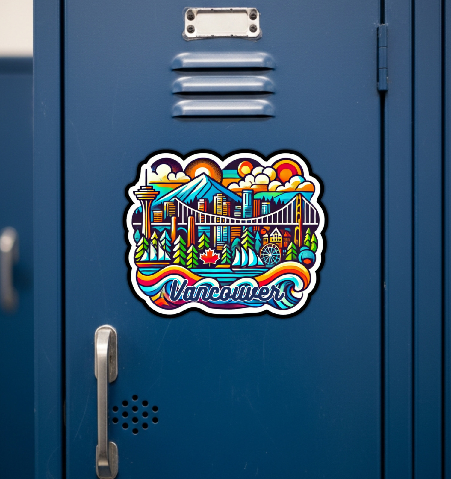 Vancouver British Columbia Canada Fridge Magnet or Laptop Sticker