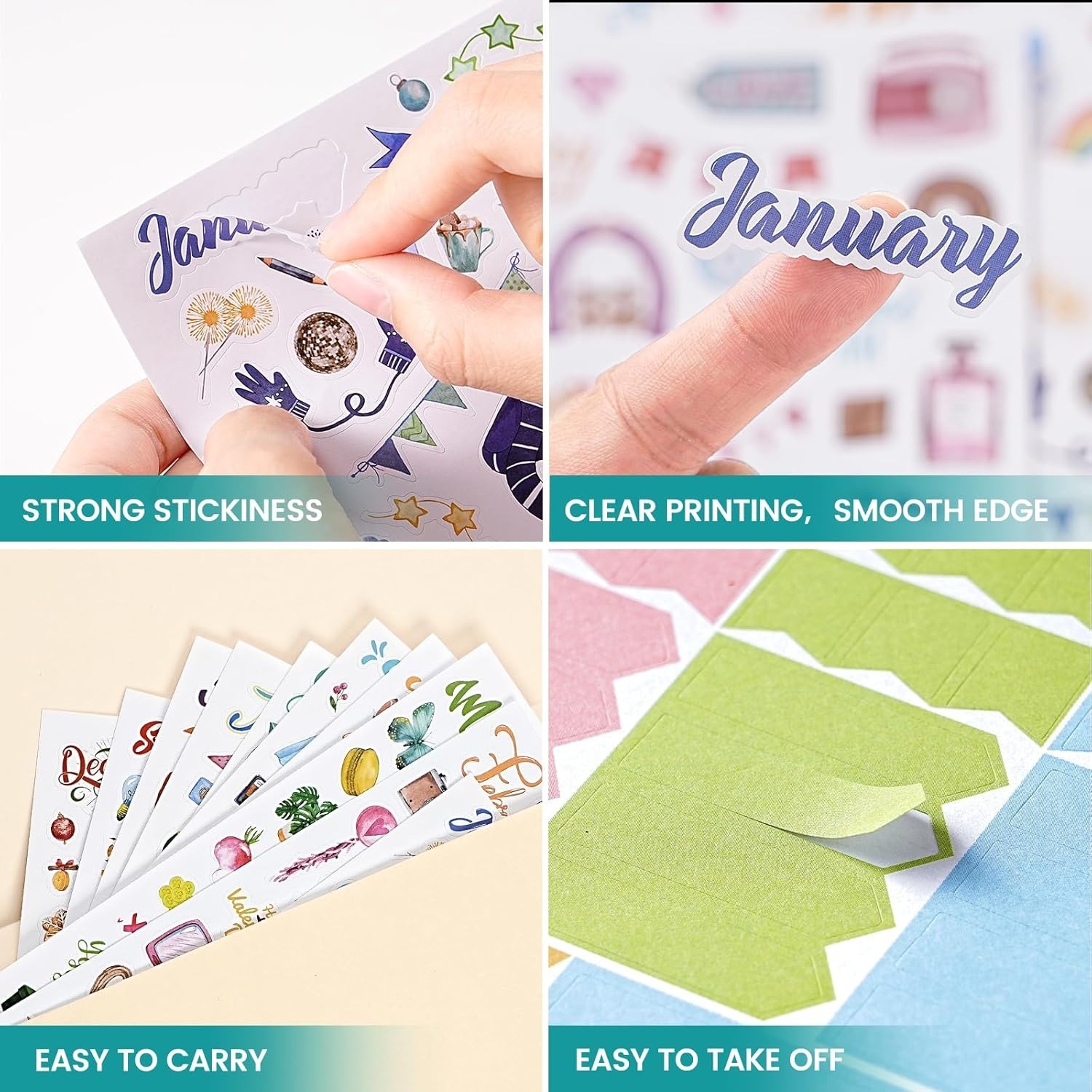 1500+ Monthly Planner Stickers | 14 Sheets Holiday & Celebration Calendar Sticke