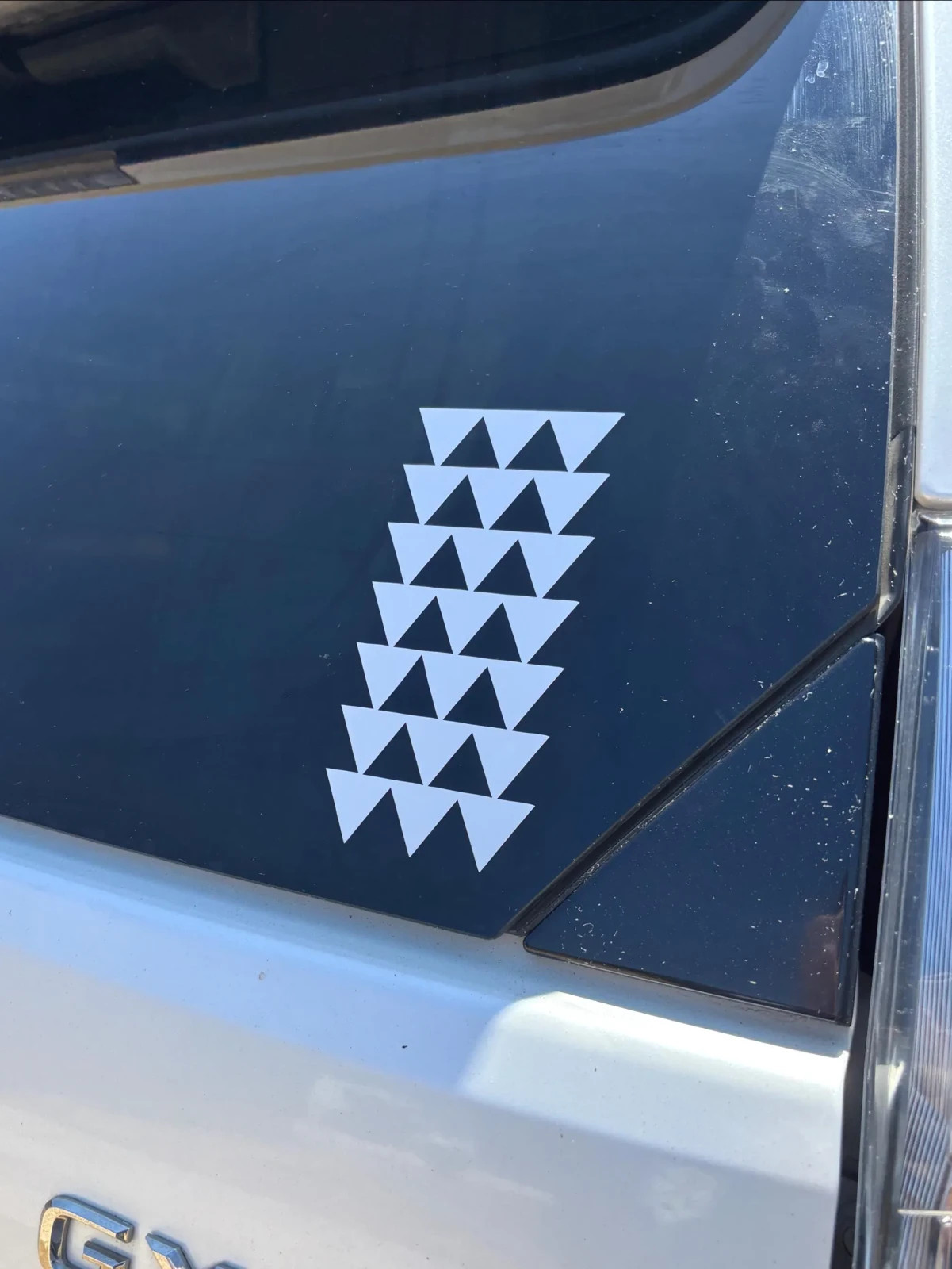 6" White Hawaiian Design Tribal Triangle Arrows Vinyl Car Window Decal Sticker