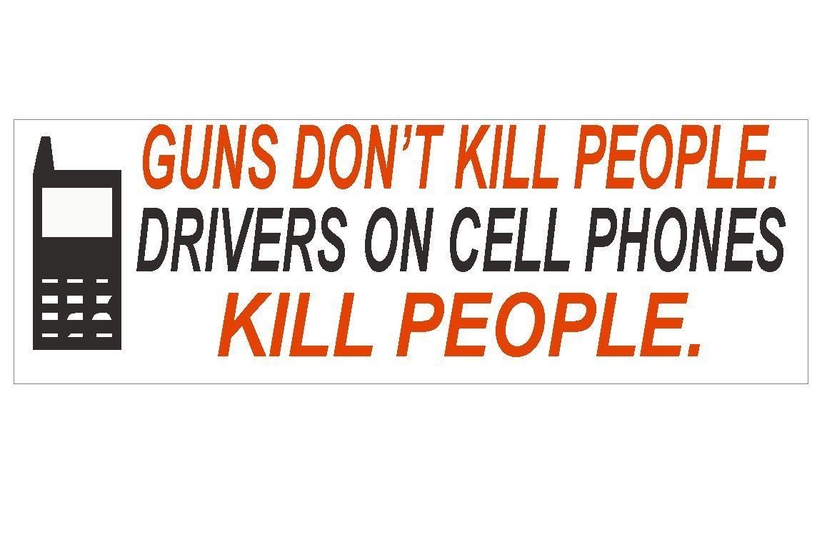 Guns don't kill people Cell Phone Texting Bumper Sticker or Helmet Sticker D119