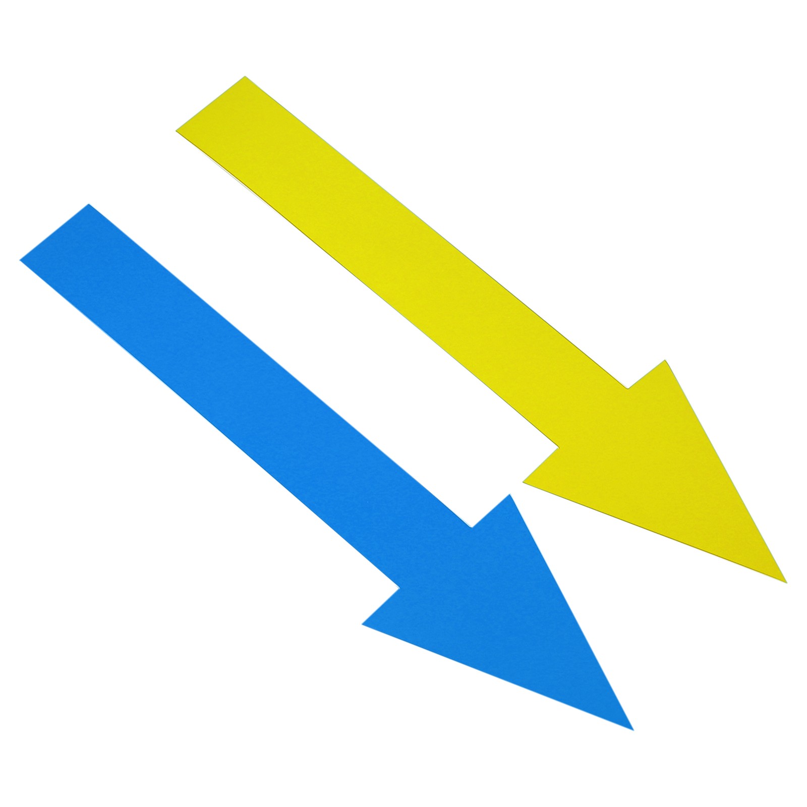 20Pcs Directional Arrow Sticker Self Adhesive Floor Decal Sign Blue/Yellow