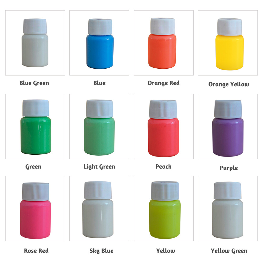 20g Glow in the Dark Fluorescent Colorful Acrylic Luminous Paint S3C7