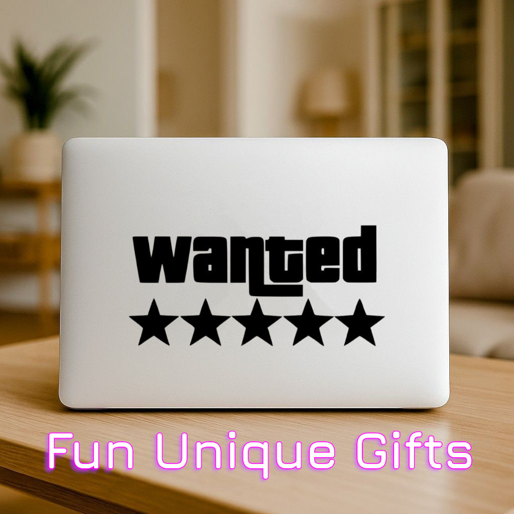 Wanted 5 Stars Vinyl Decal Sticker -Multiple Colors & Sizes- SHIPS FREE!