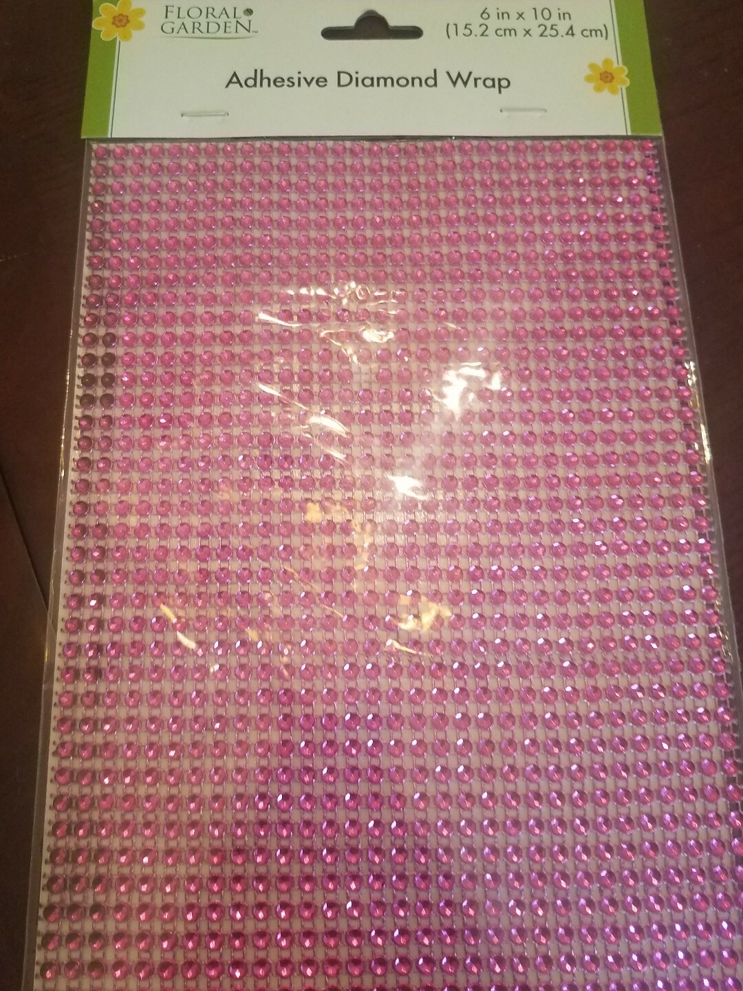 Adhesive Pink Diamond Wrap 6in x 10 in