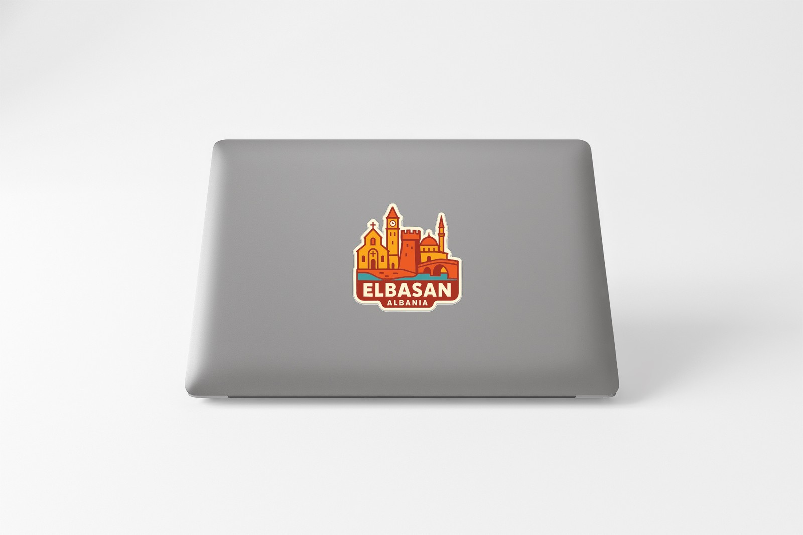 Elbasan Albania Sticker Decal Vinyl Die-Cut City Skyline Landmark Design