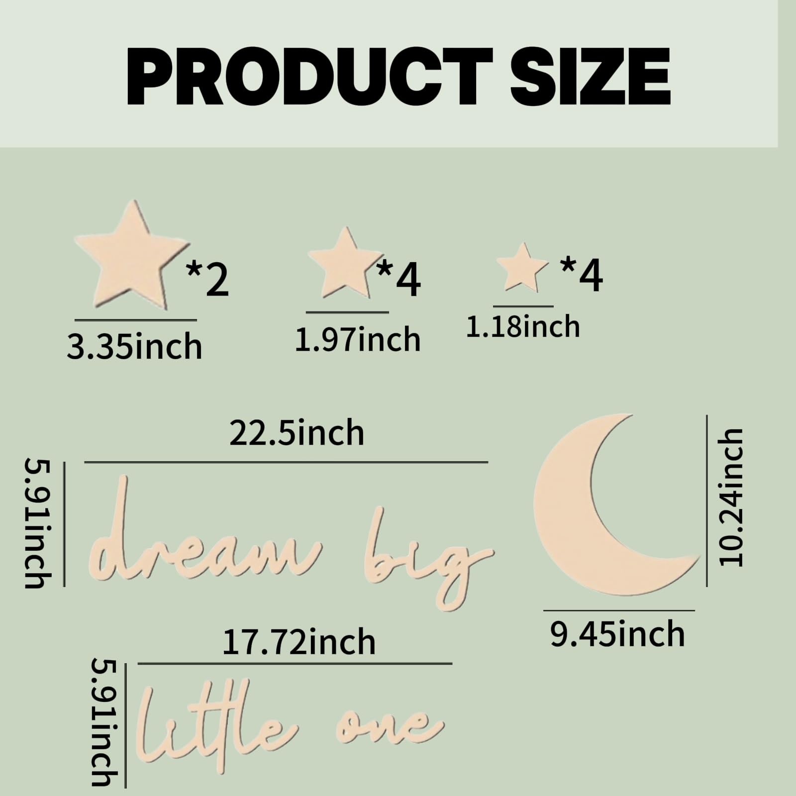 15 Pcs Nursery Wall Art, Moon and Stars Boho Decor for Neutral Baby Room, Woo…