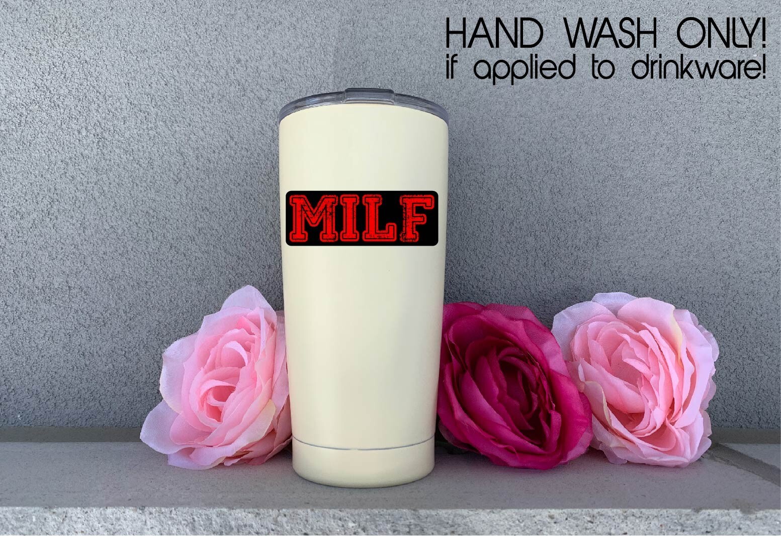 MILF Decal Sticker Black & Red Milfin Mom I Like to F Hot Cougar Mothers Day Gif