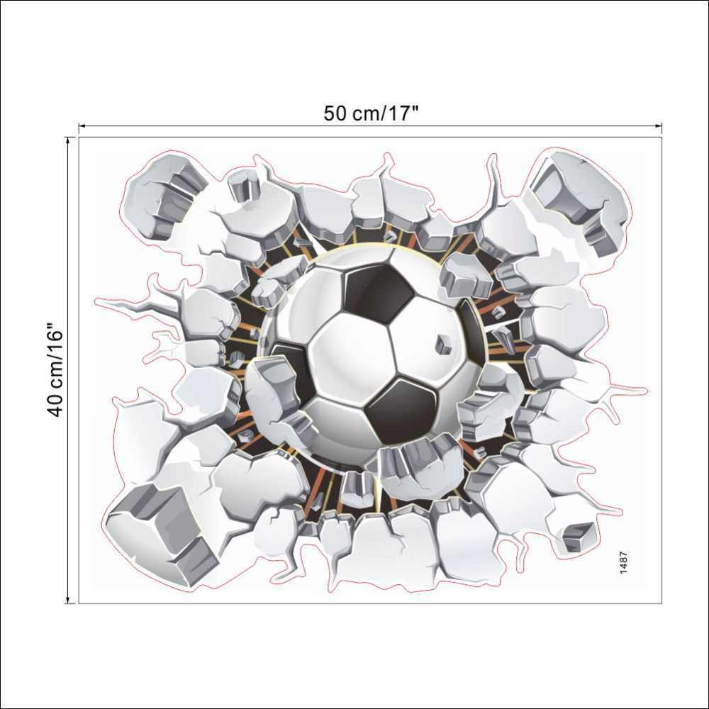 Soccer Ball Exploding Crack Wall Decal Sticker US Seller 13.5" x 18.5"