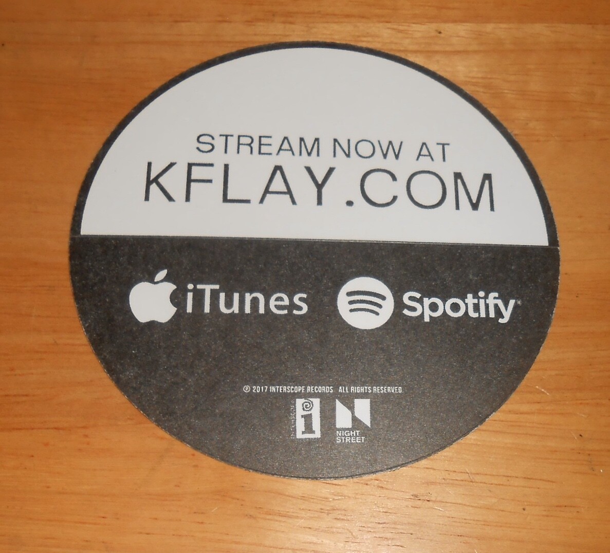 K. Flay Everywhere is Somewhere Is Sticker Promo (circle) 4“ Rap
