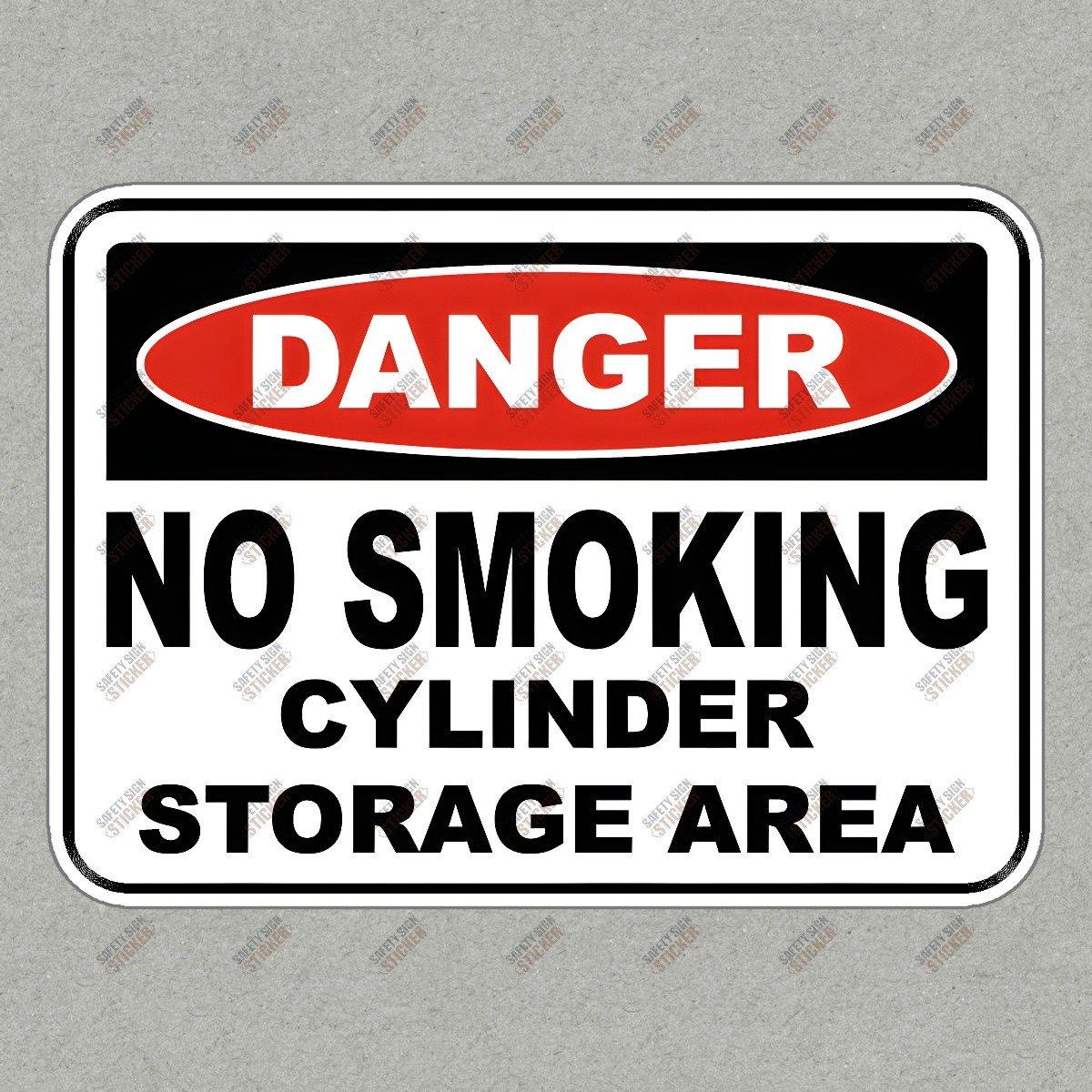 Danger No Smoking Cylinder Storage Area Safety Sign Sticker OSHA #698070