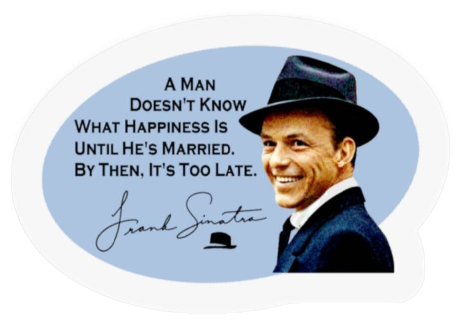 FRANK SINATRA *NEW* Die Cut Transparent Sticker Measures 3" x 2"
