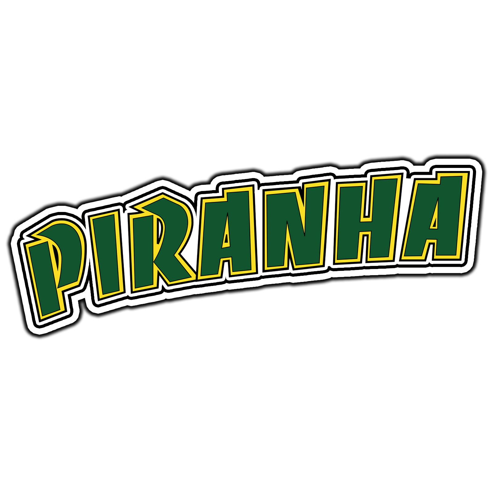 Piranha Arcade Logo #1 Retro Game Sticker Waterproof Vinyl Decal Die-Cut